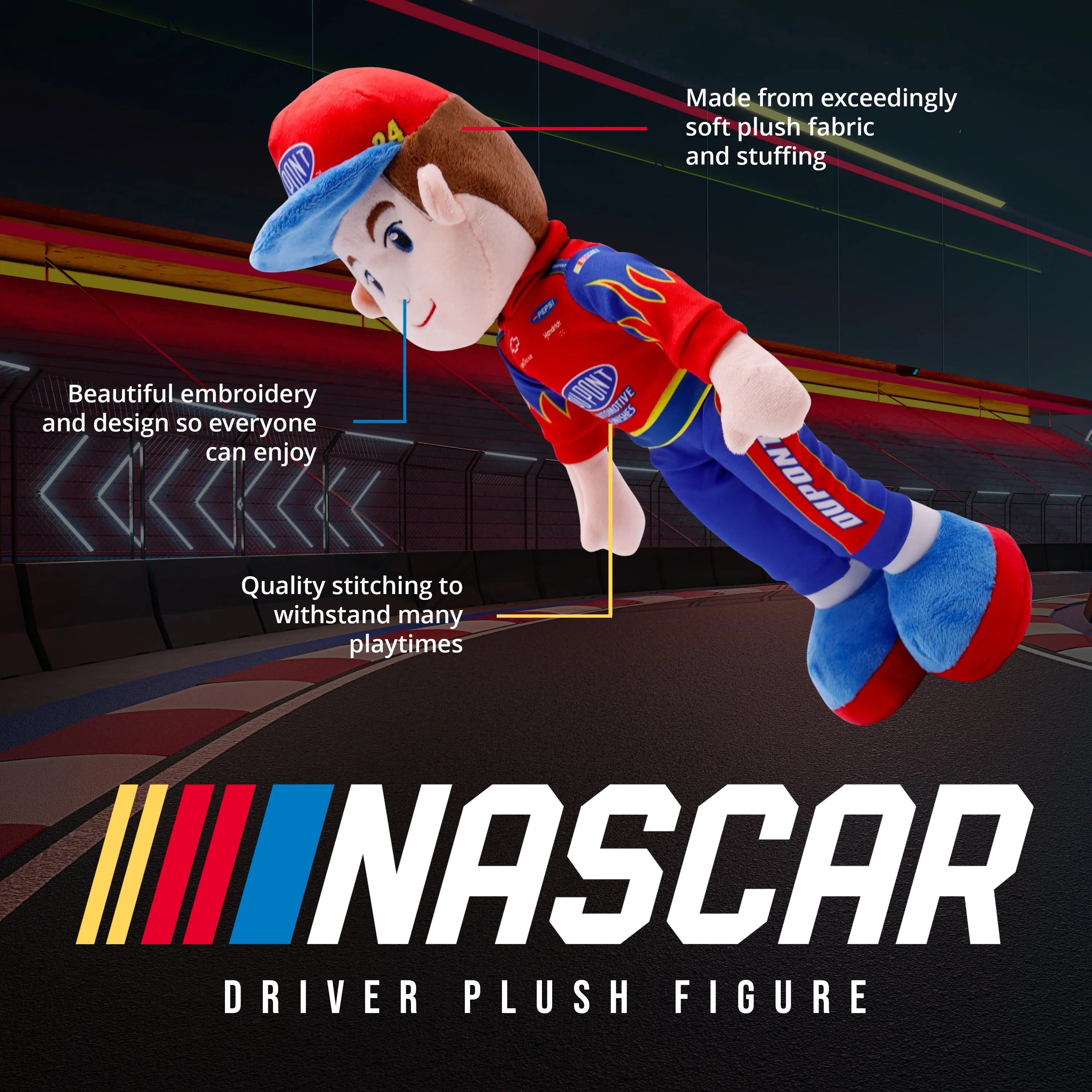Jeff Gordon #24 Dupont 14-Inch Plush Figure - Image 2