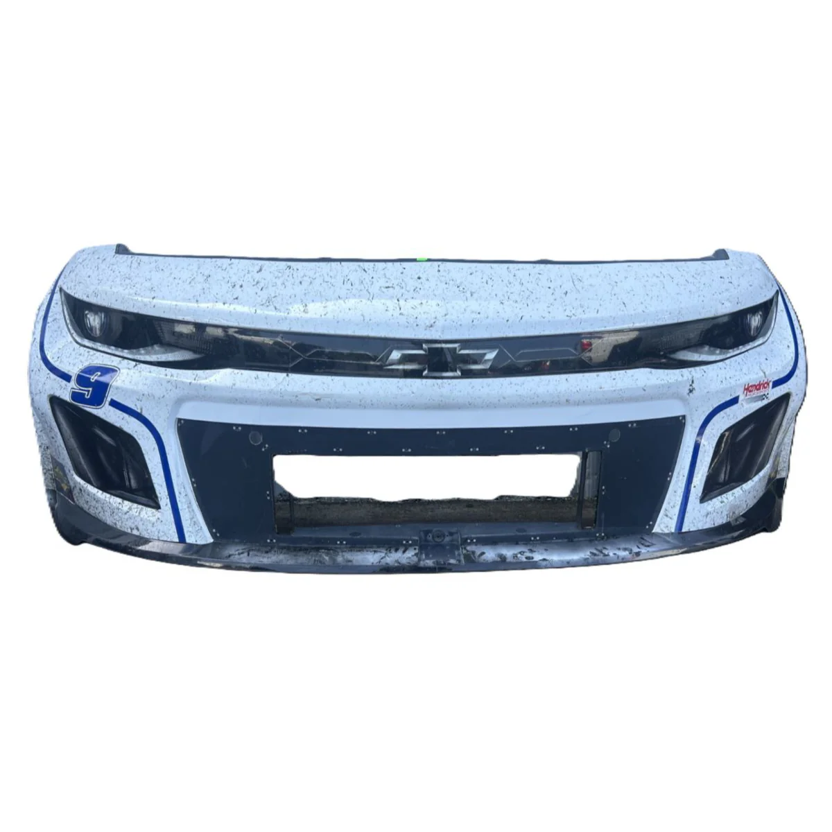 Race Used 2025 Chase Elliott #9 White NAPA Auto Parts Nose - Indianapolis