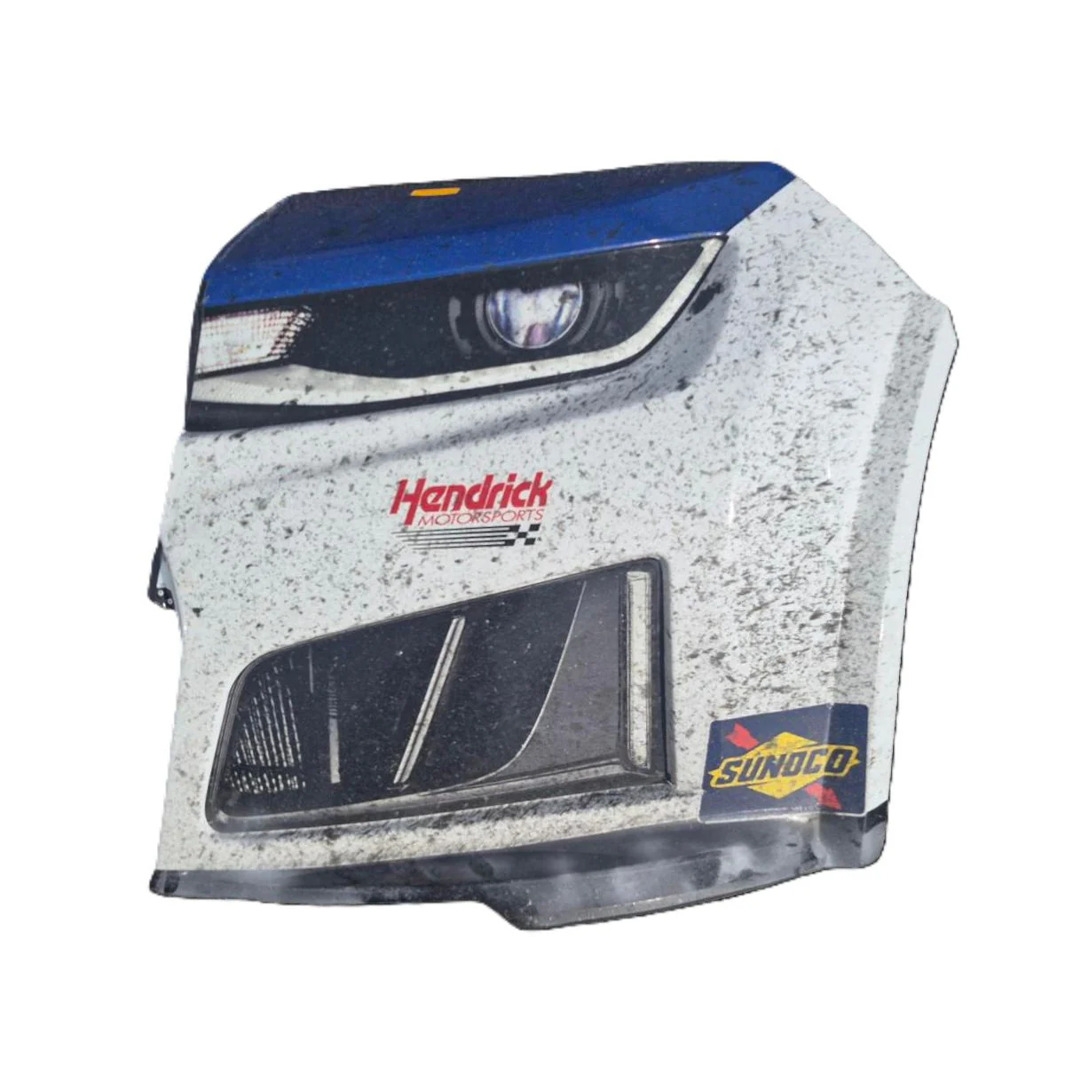 Race Used 2026 Chase Elliott #9 NAPA Auto Parts Left Front Nose - Kansas 1, Top 10, P.8