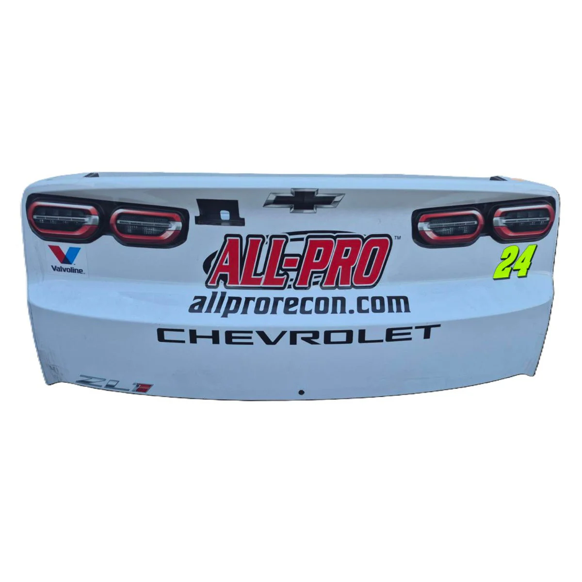 Race Used 2026 William Byron #24 All-Pro Rear Bumper - Kansas 1, Top 10, P.7