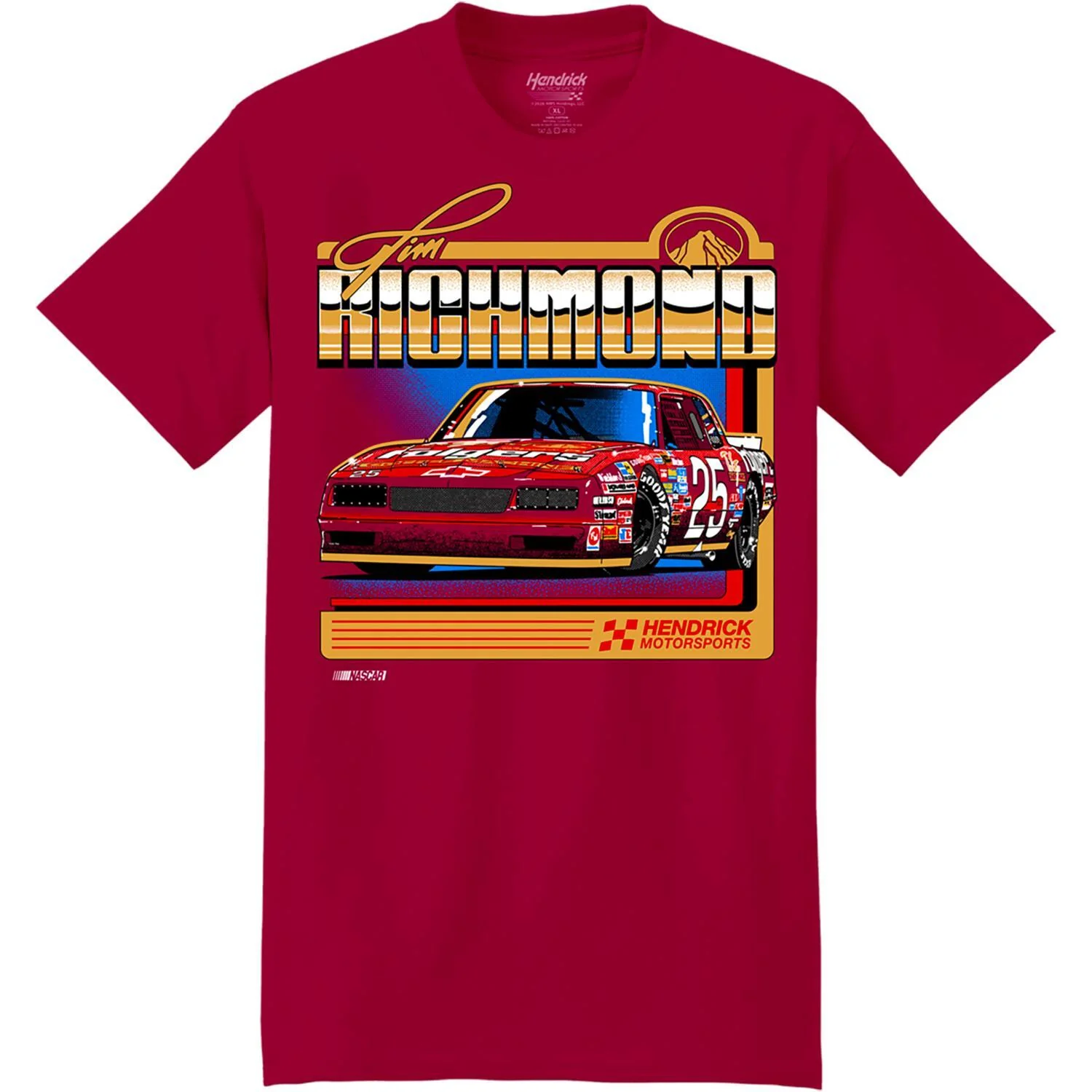 Tim Richmond #25 Folgers Red T-shirt - Image 2