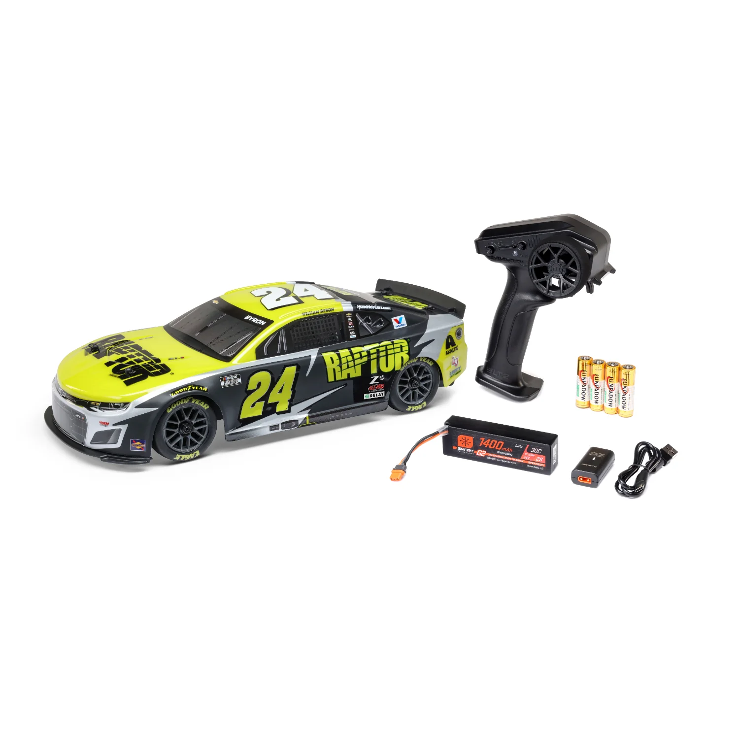 William Byron #24 2025 Raptor Chevrolet Camaro - Losi NASCAR RC Race Car Ready-to-Race - 1/12 Scale AWD Remote Control Car - Image 5