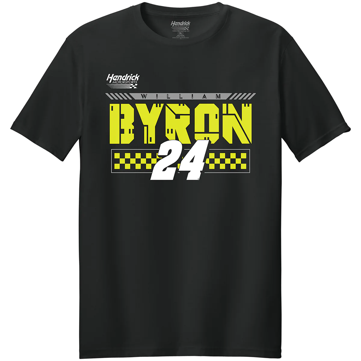 William Byron #24 Anduril Black T-shirt - Image 2