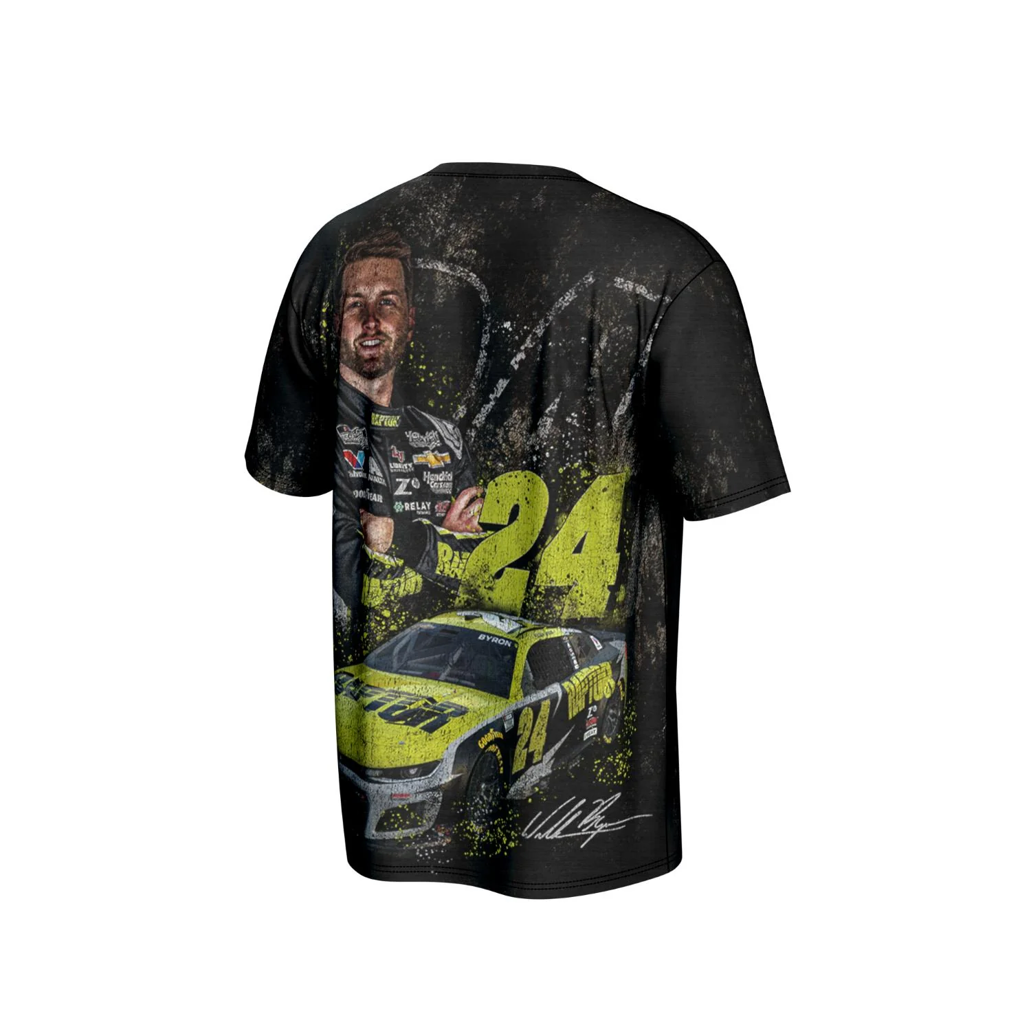 William Byron #24 Asphalt Sublimated T-shirt - Image 3
