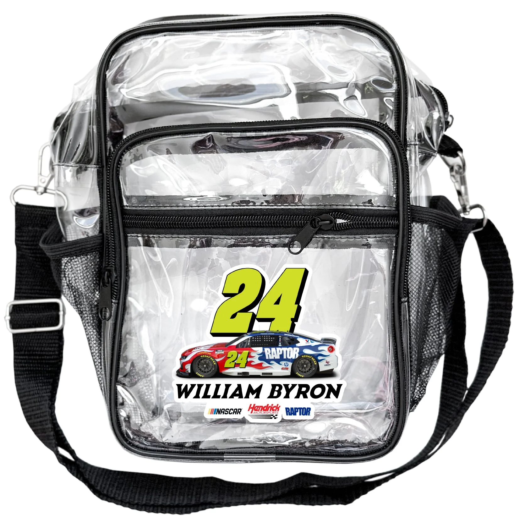 William Byron #24 Clear Messenger Crossbody Tote Bag