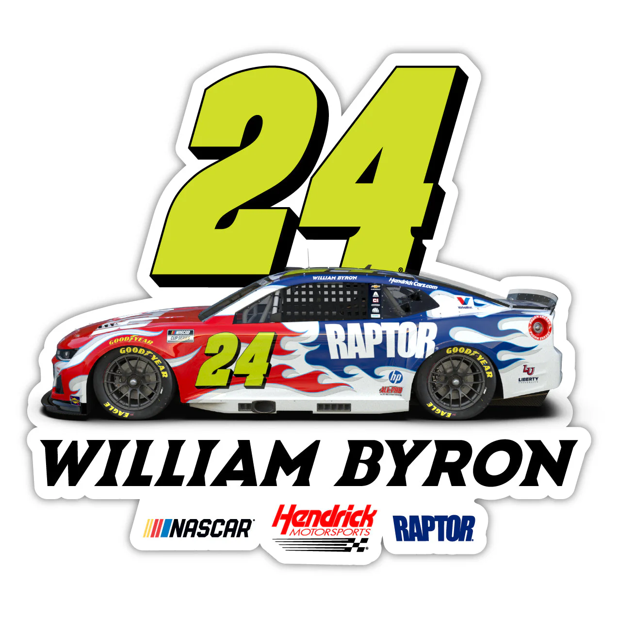 William Byron #24 Decorative Magnet/Sticker