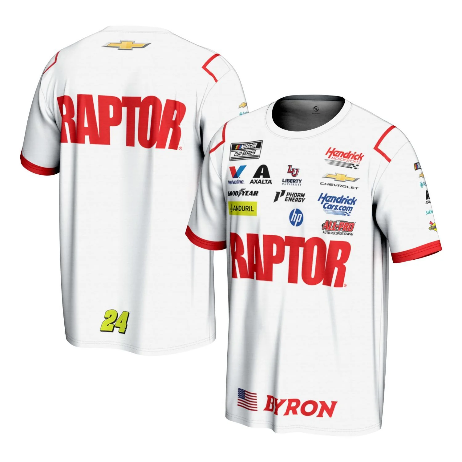 William Byron #24 Raptor Firesuit Sublimated T-shirt