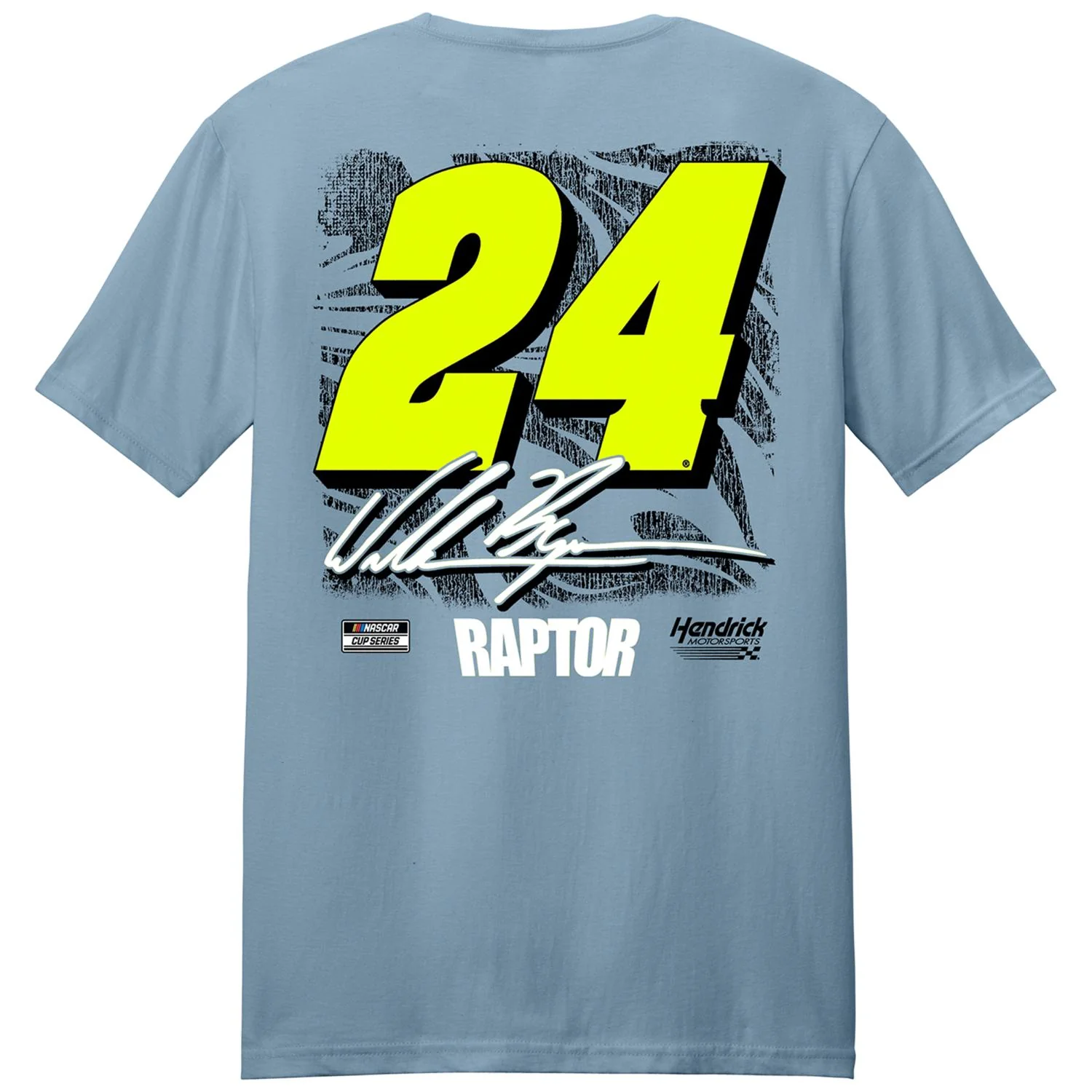 William Byron #24 Raptor Stone Blue Car T-shirt - Image 3