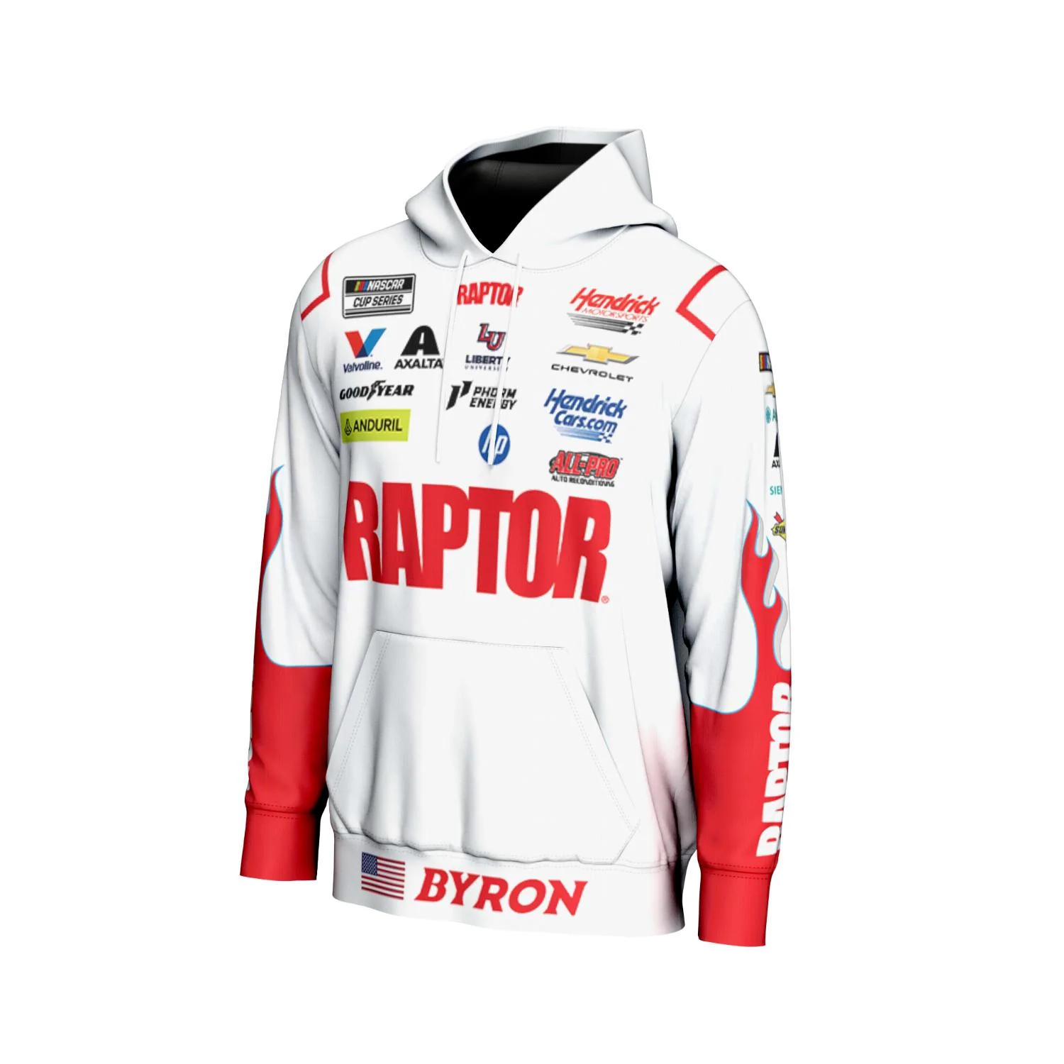 William Byron #24 Raptor Sublimated Hoodie - Image 2