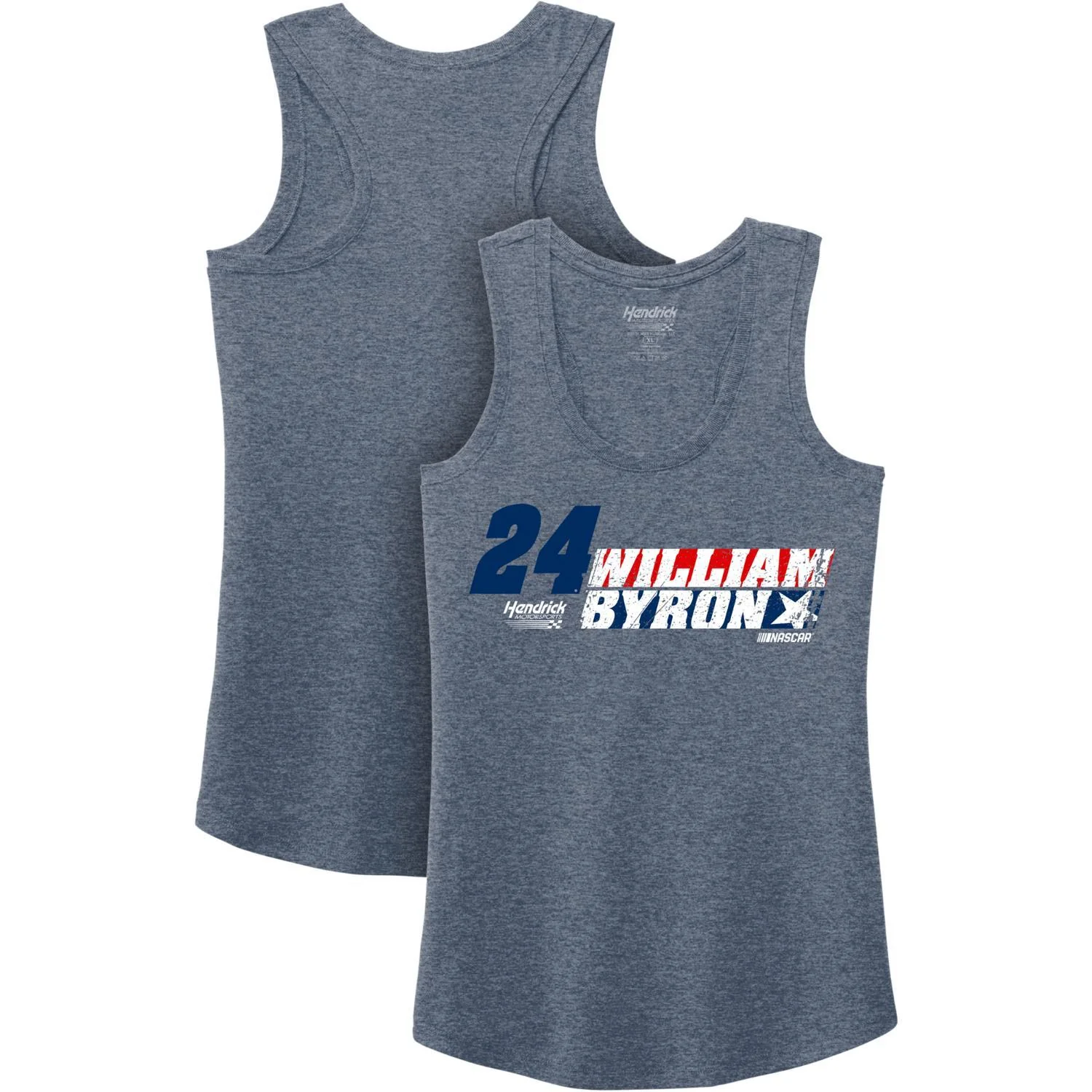 William Byron #24 Women's Navy Frost Tank Top