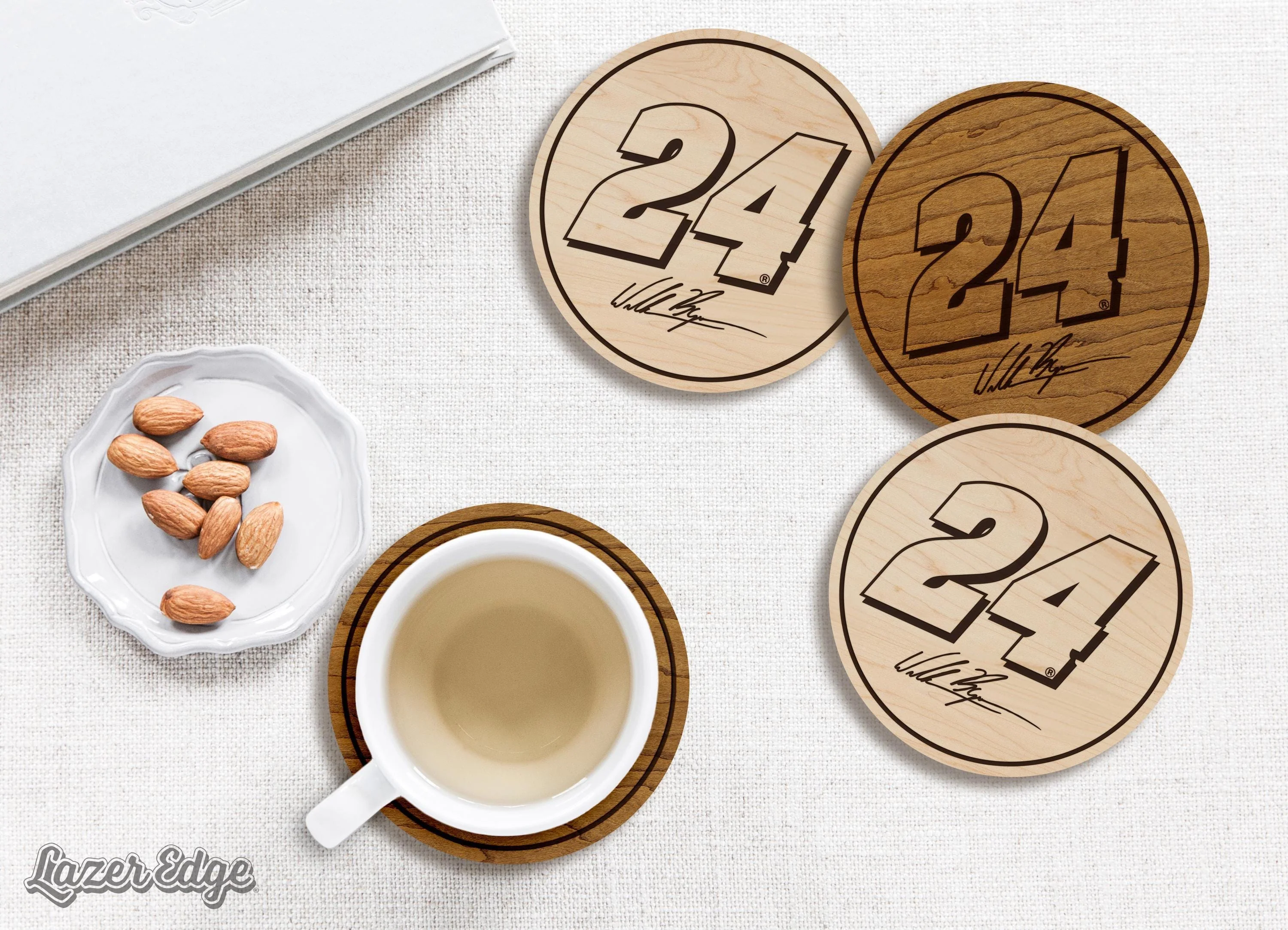 William Byron #24 Wooden Coaster Set - Image 3