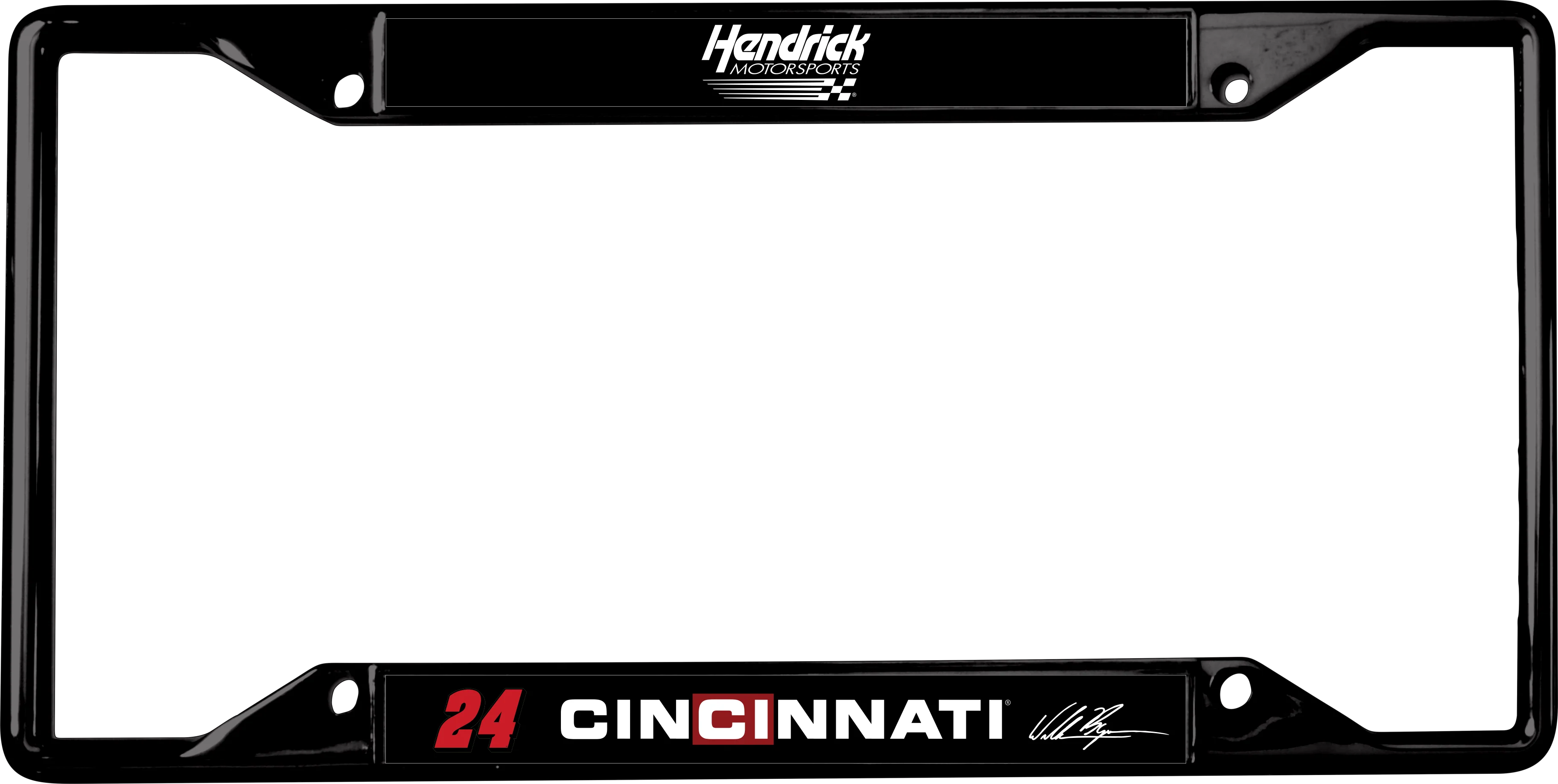 William Byron #24 Cincinnati Black License Plate Frame - Image 5