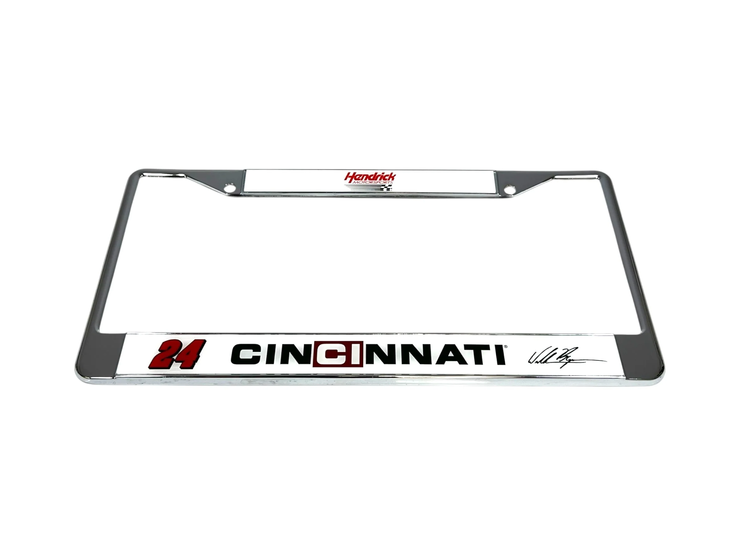 William Byron #24 Cincinnati Chrome License Plate Frame - Image 2