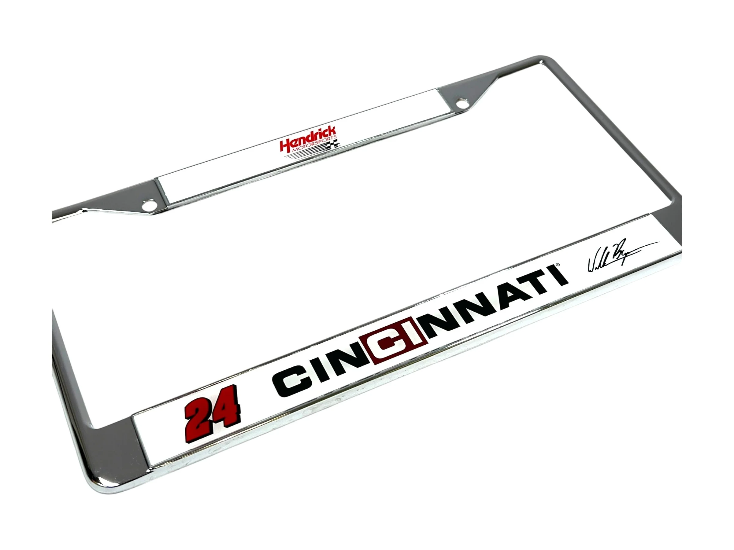 William Byron #24 Cincinnati Chrome License Plate Frame - Image 3