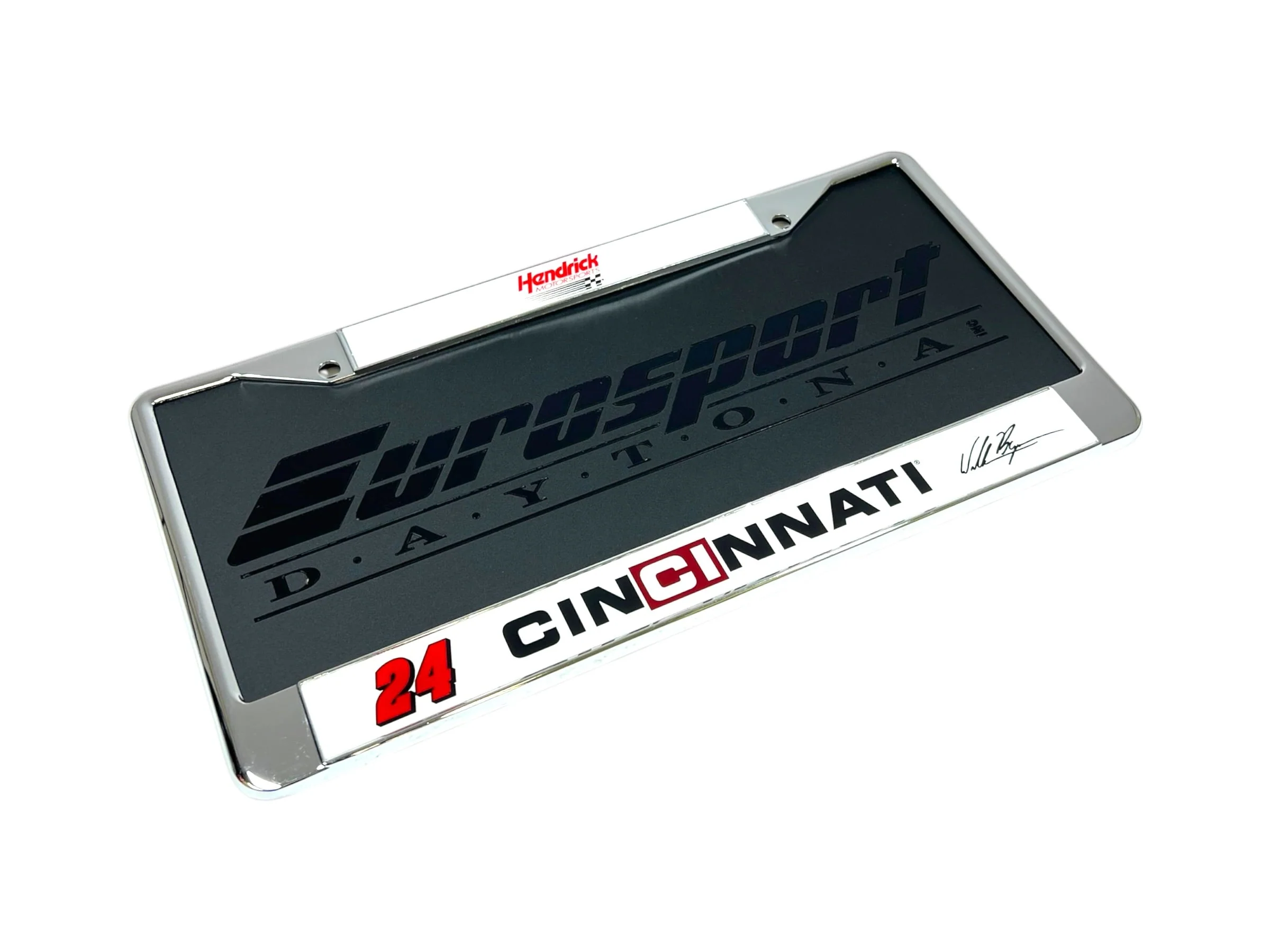 William Byron #24 Cincinnati Chrome License Plate Frame - Image 4