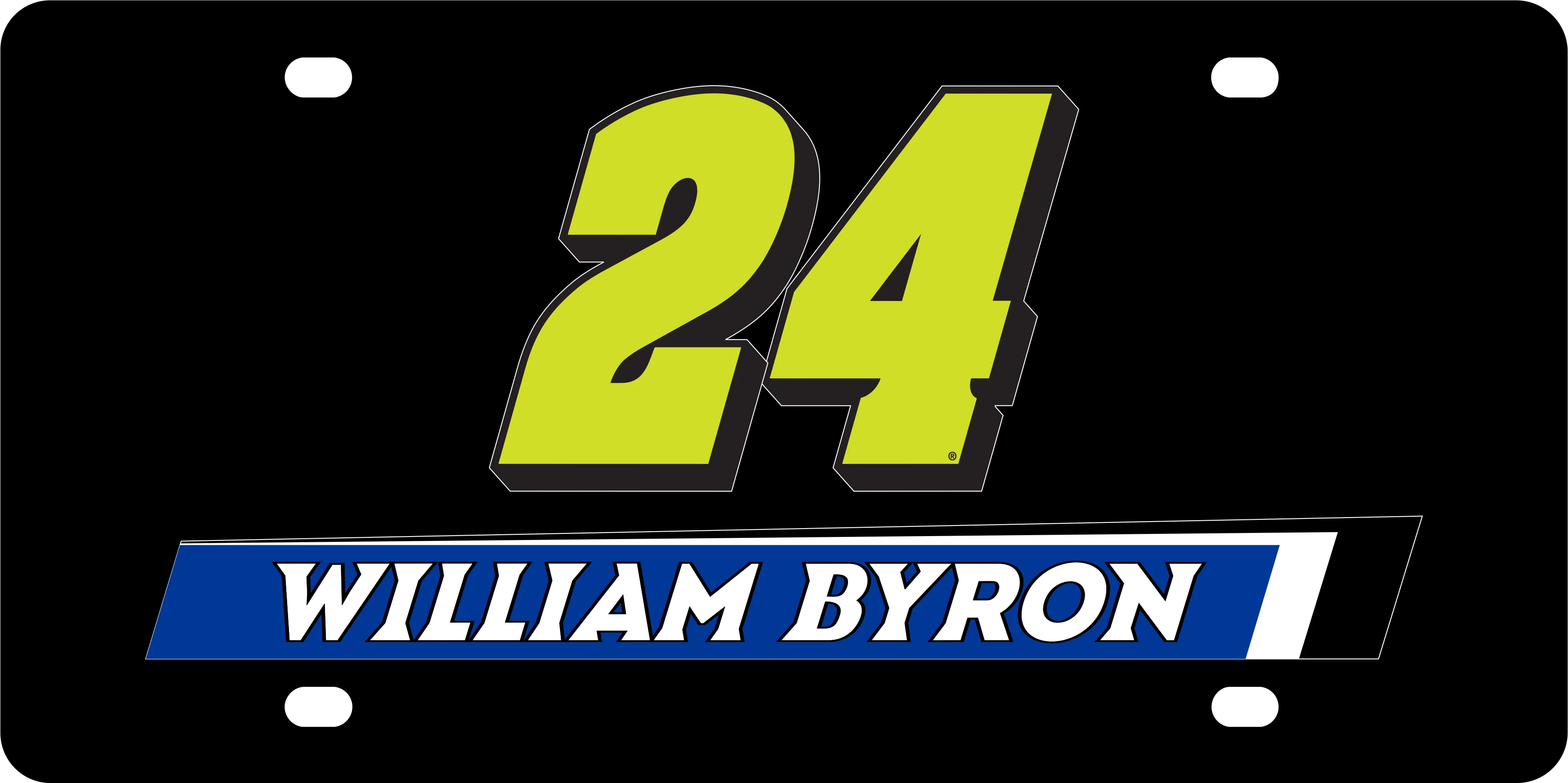 William Byron #24 Raptor Acrylic License Plate - Image 5
