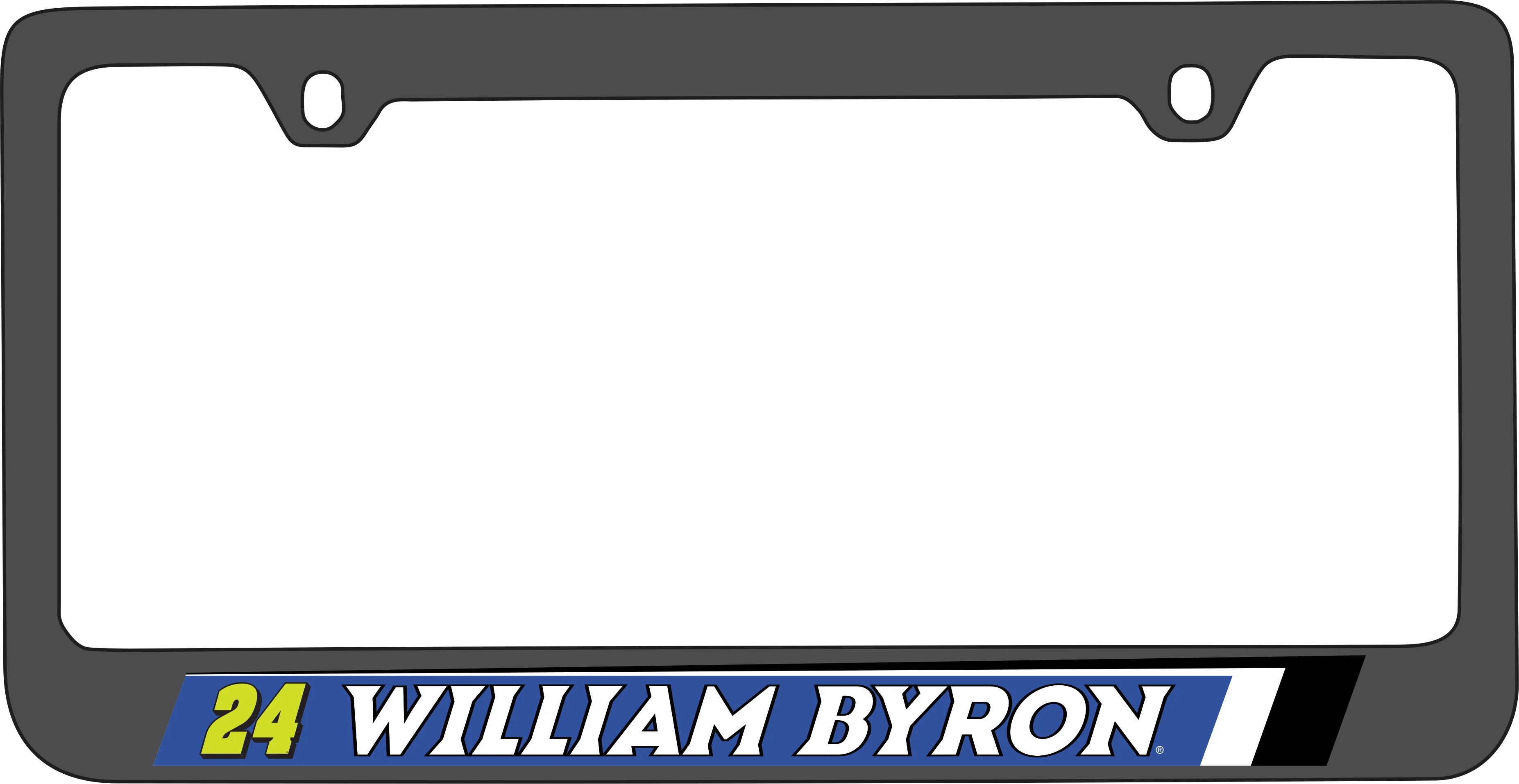 William Byron #24 Raptor Black License Plate Frame - Image 5