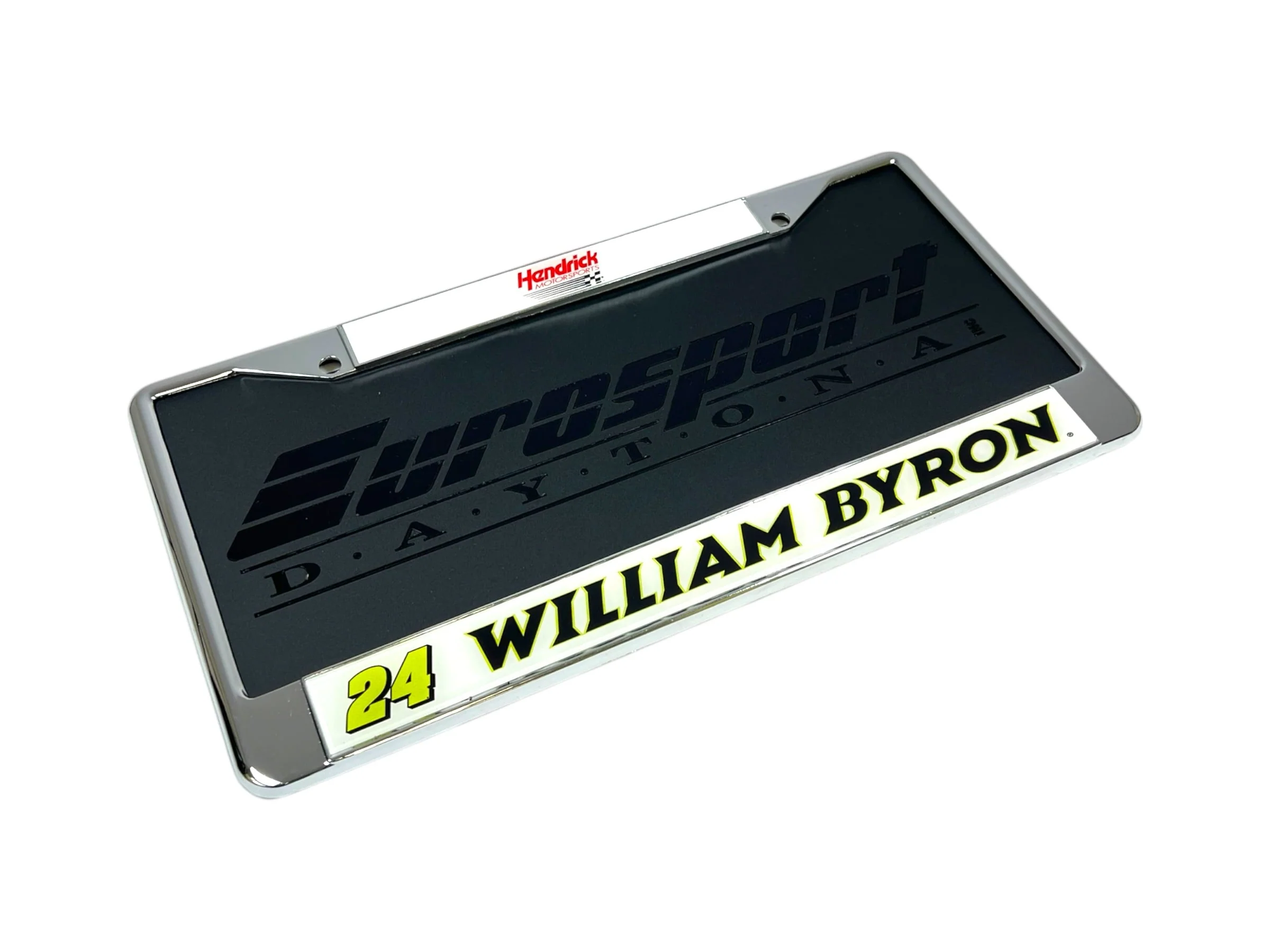 William Byron #24 Raptor Chrome License Plate Frame - Image 4