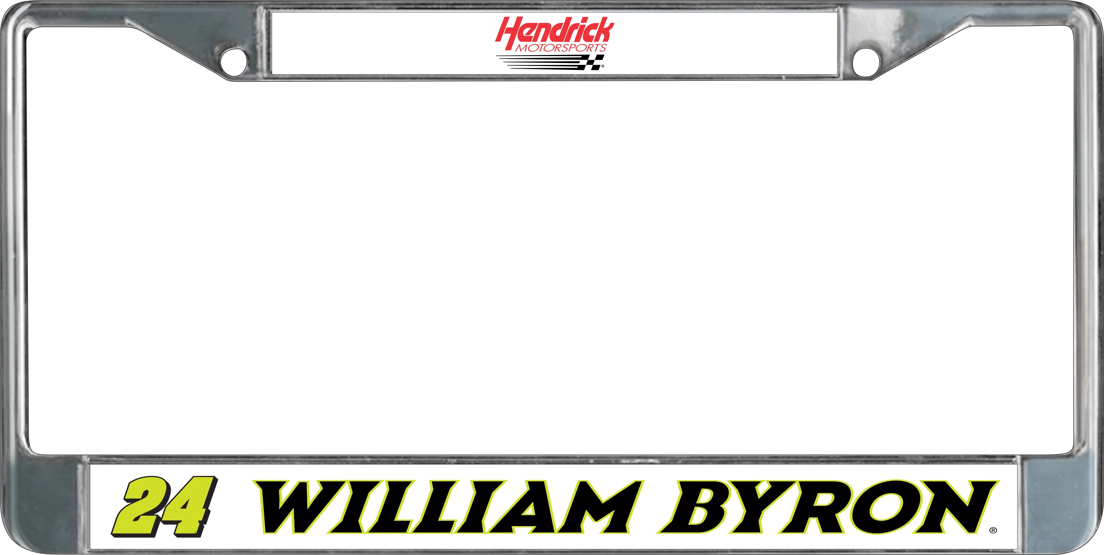 William Byron #24 Raptor Chrome License Plate Frame - Image 5