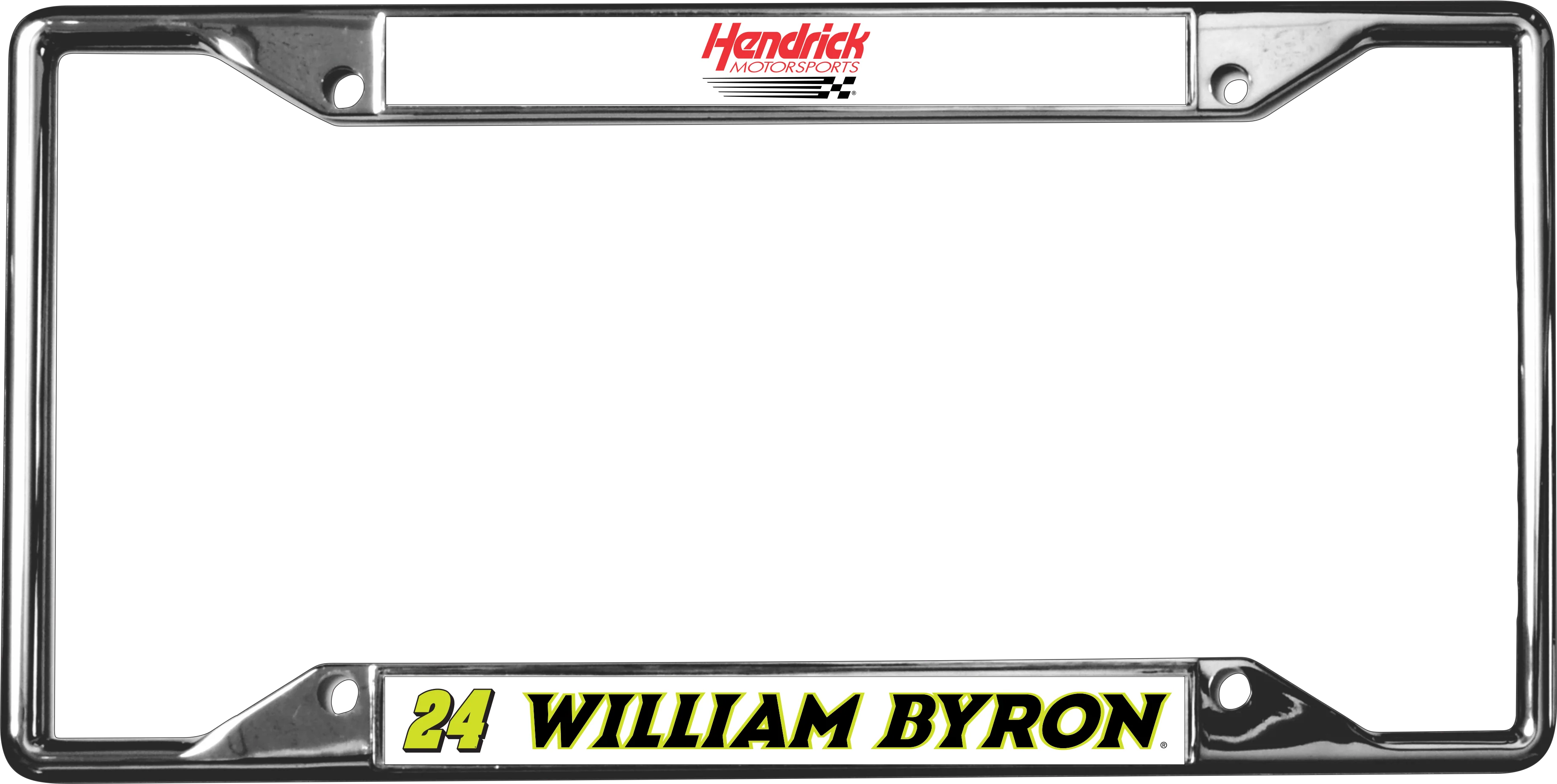 William Byron #24 Raptor Chrome License Plate Frame - Image 5