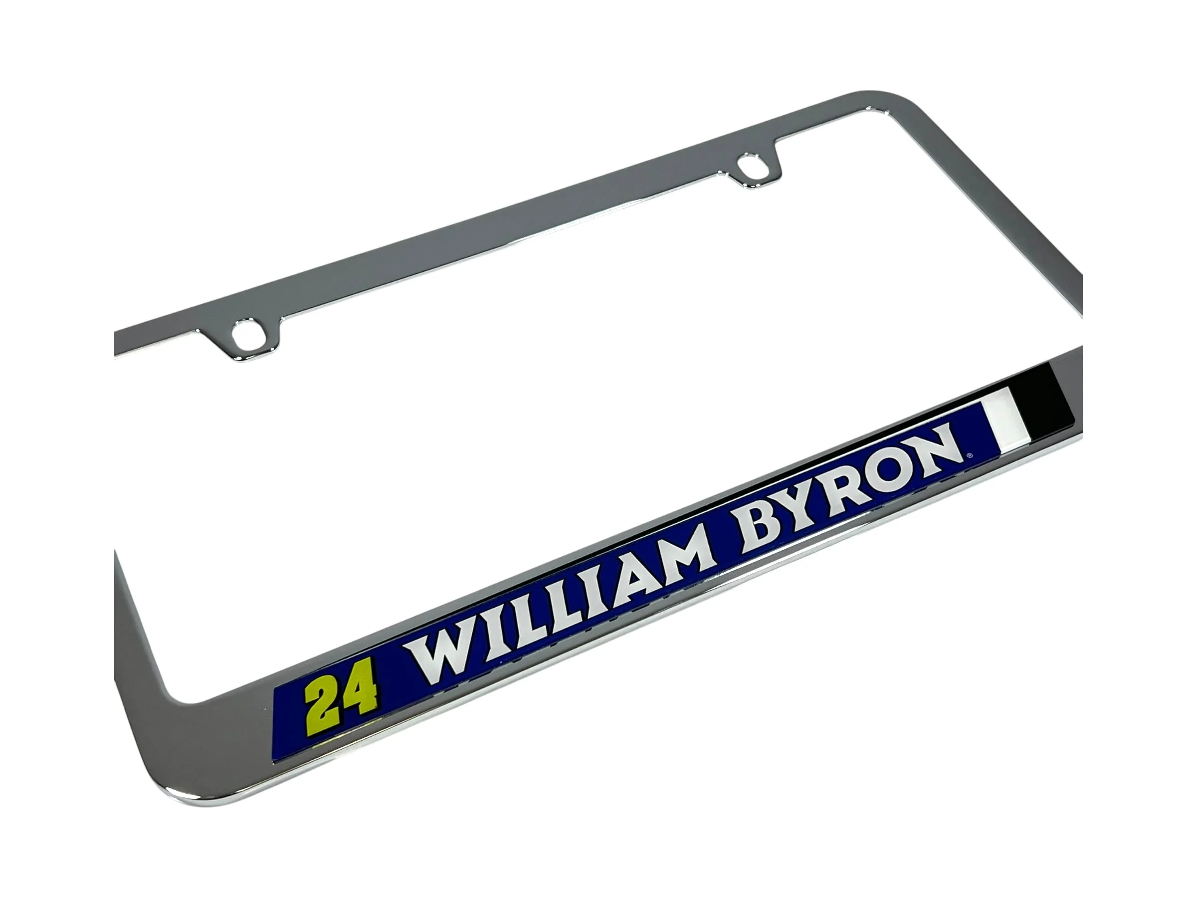 William Byron #24 Raptor Chrome License Plate Frame - Image 3