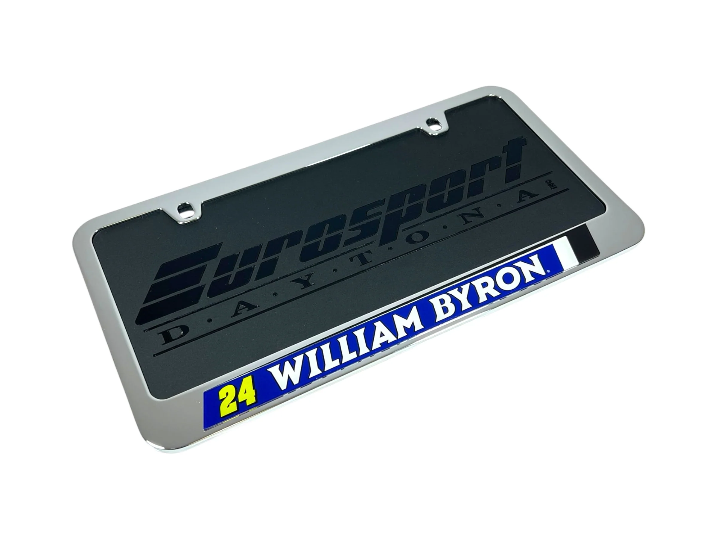 William Byron #24 Raptor Chrome License Plate Frame - Image 4