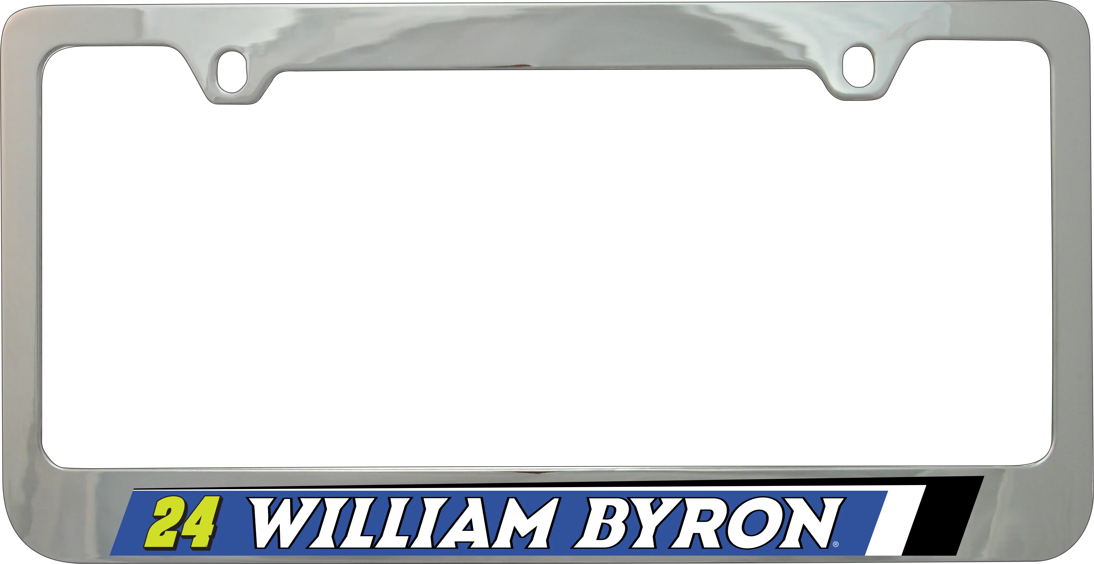 William Byron #24 Raptor Chrome License Plate Frame - Image 5