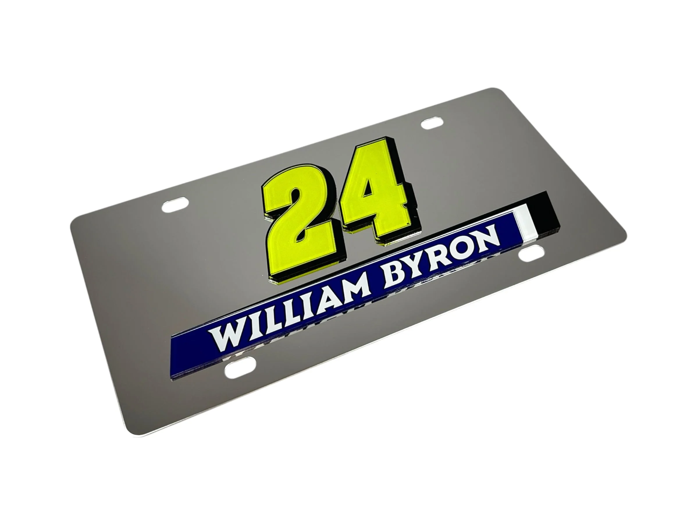 William Byron #24 Raptor Stainless Steel License Plate