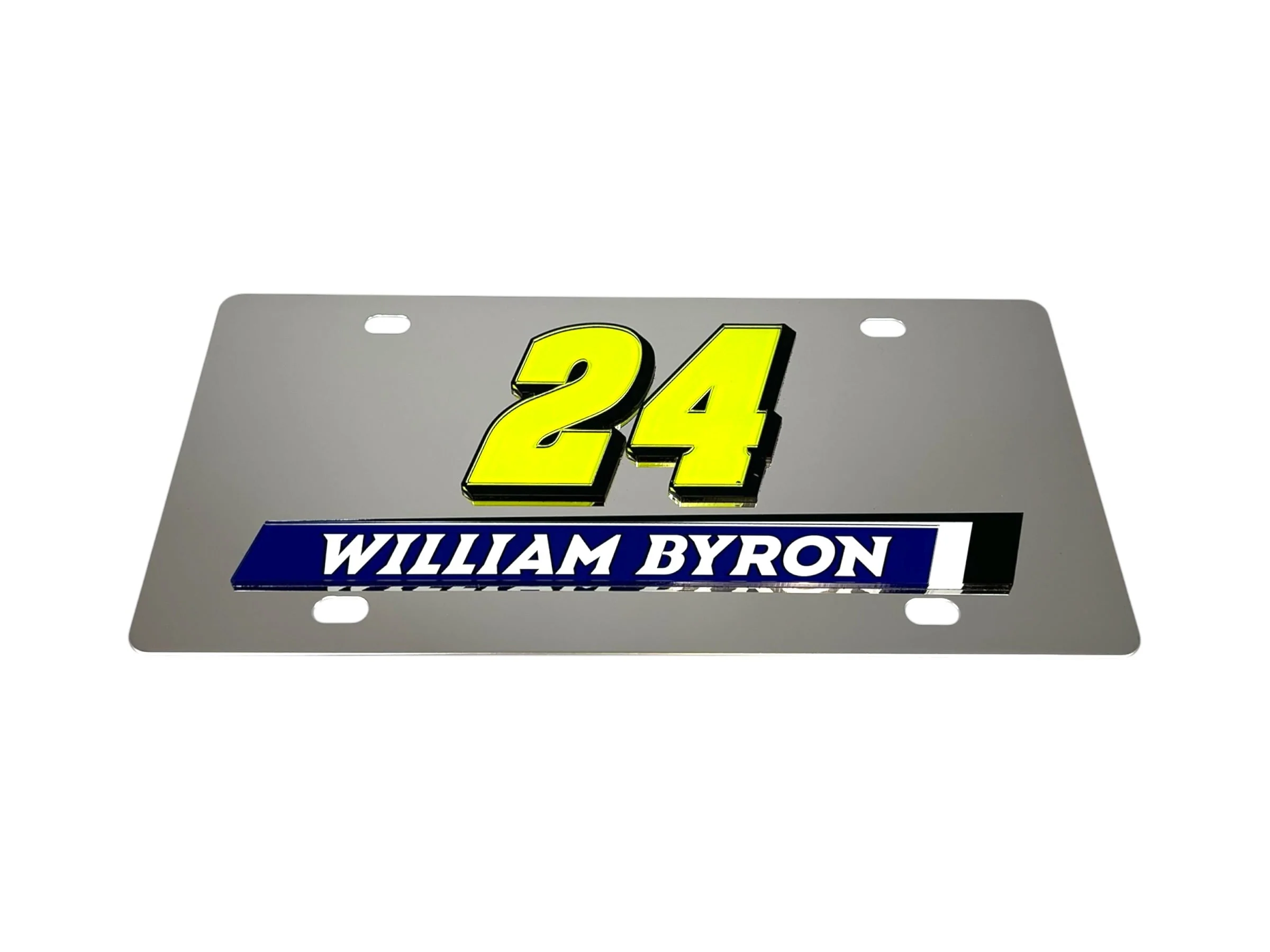 William Byron #24 Raptor Stainless Steel License Plate - Image 2