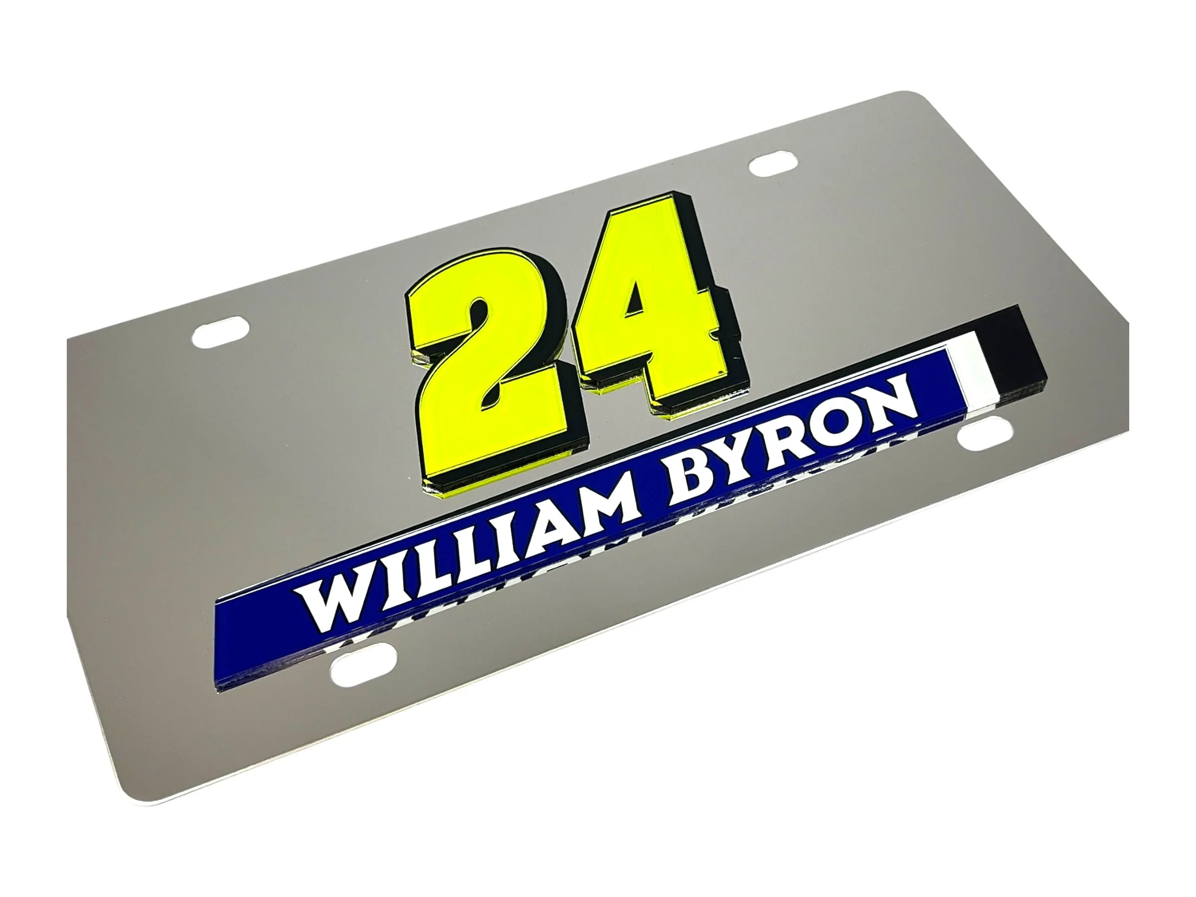 William Byron #24 Raptor Stainless Steel License Plate - Image 3
