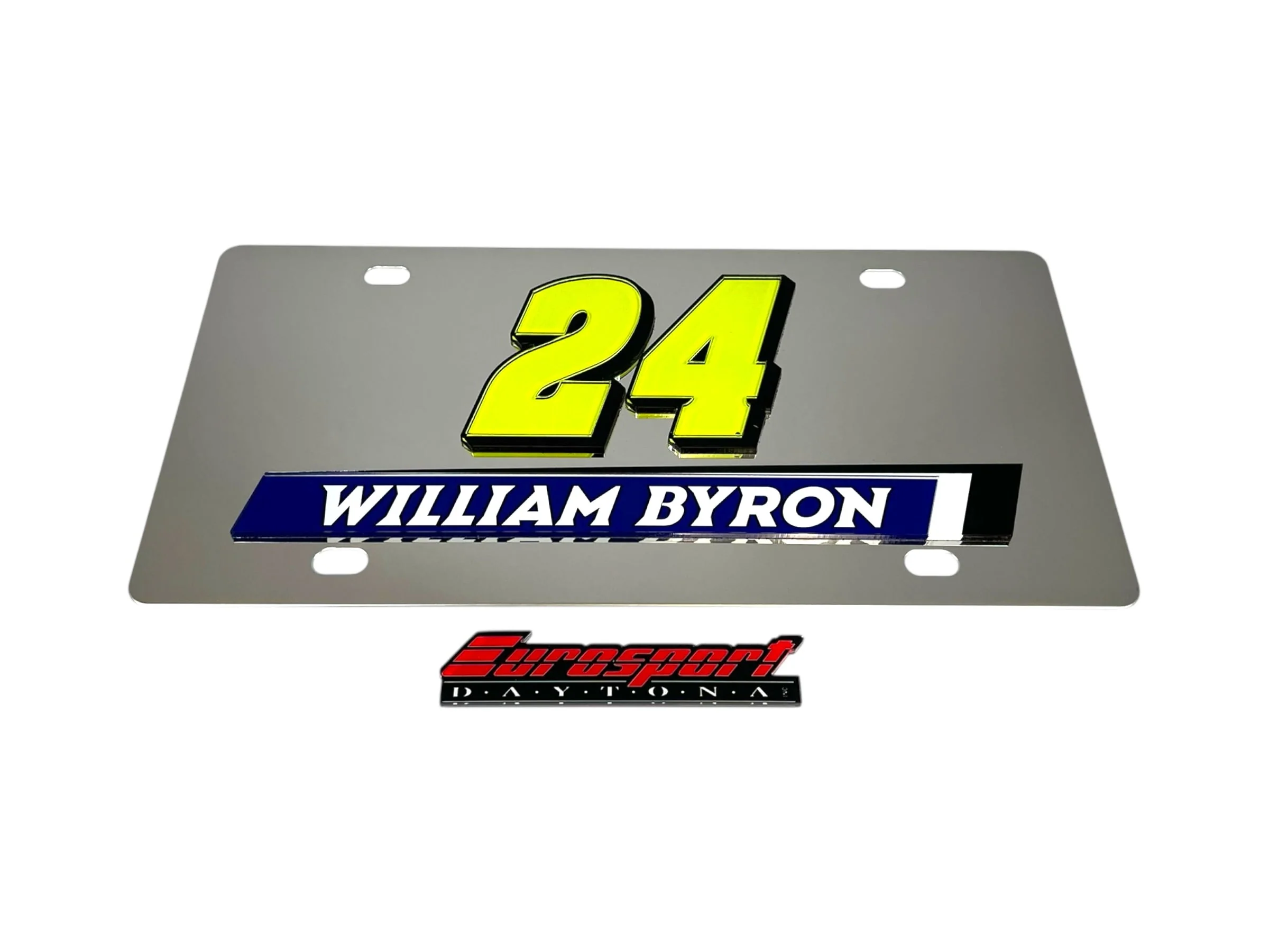 William Byron #24 Raptor Stainless Steel License Plate - Image 4