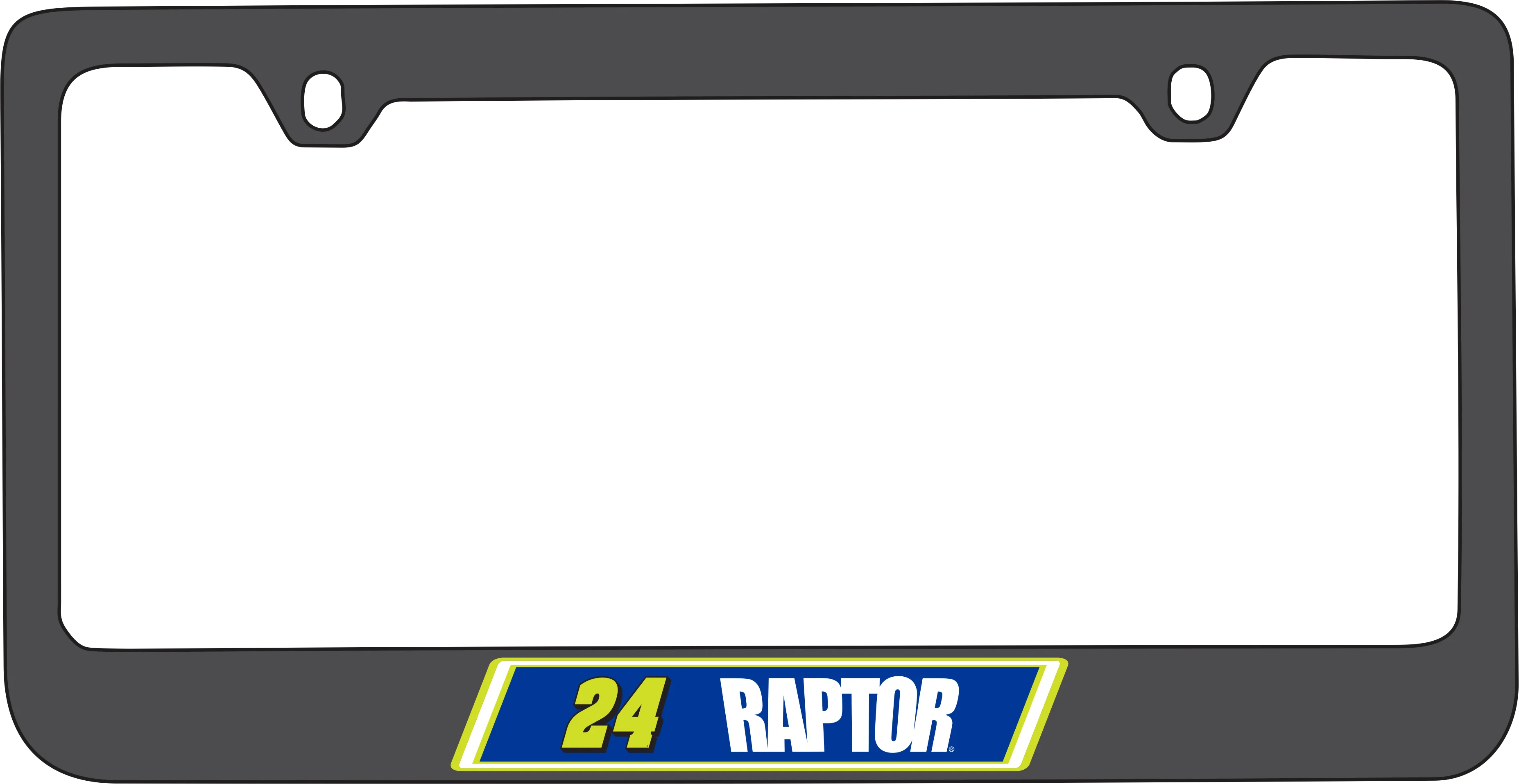 William Byron #24 Raptor Black License Plate Frame - Image 5