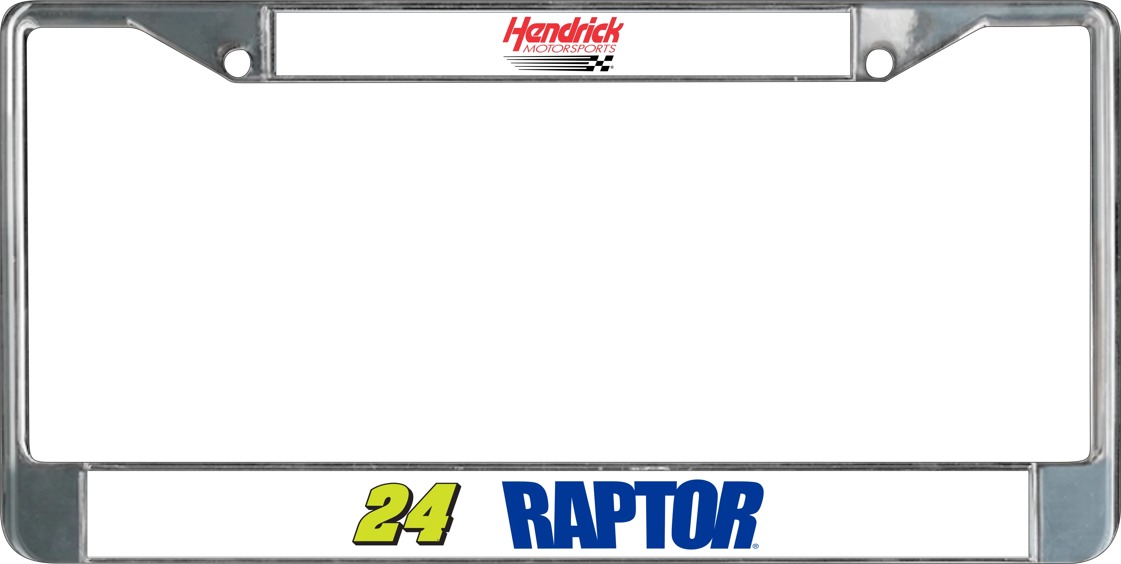 William Byron #24 Raptor Chrome License Plate Frame - Image 5