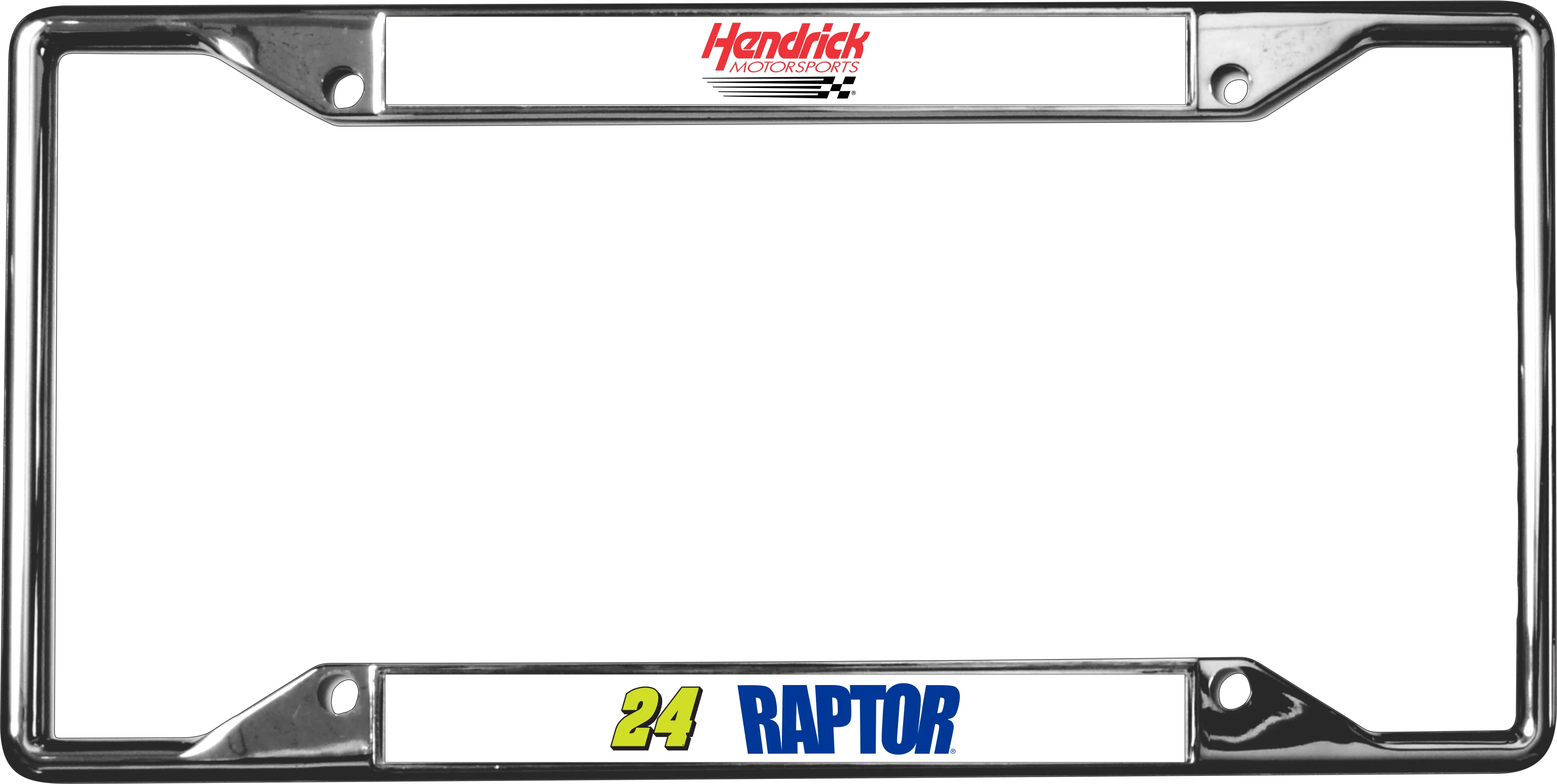 William Byron #24 Raptor Chrome License Plate Frame - Image 5