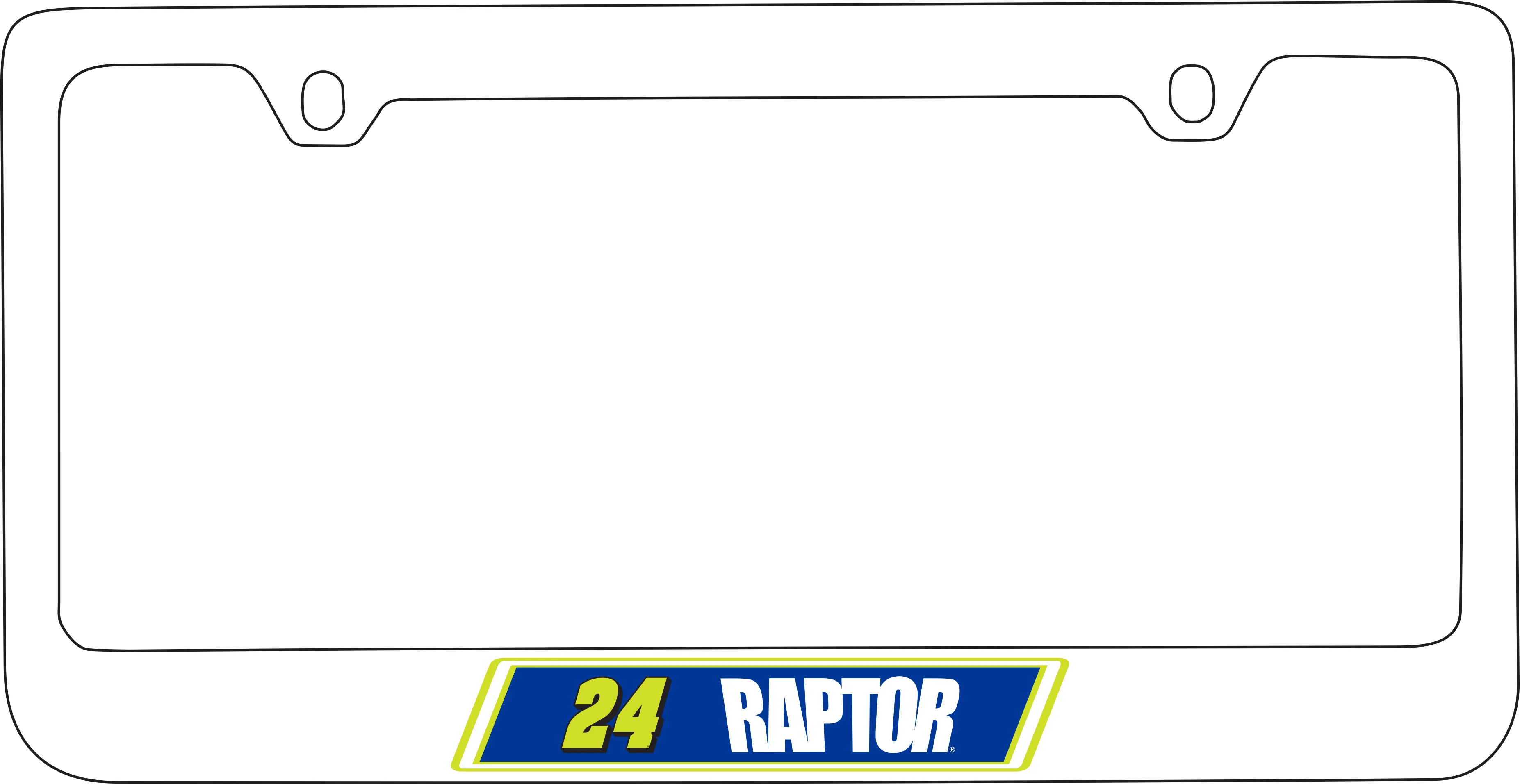 William Byron #24 Raptor White License Plate Frame - Image 5