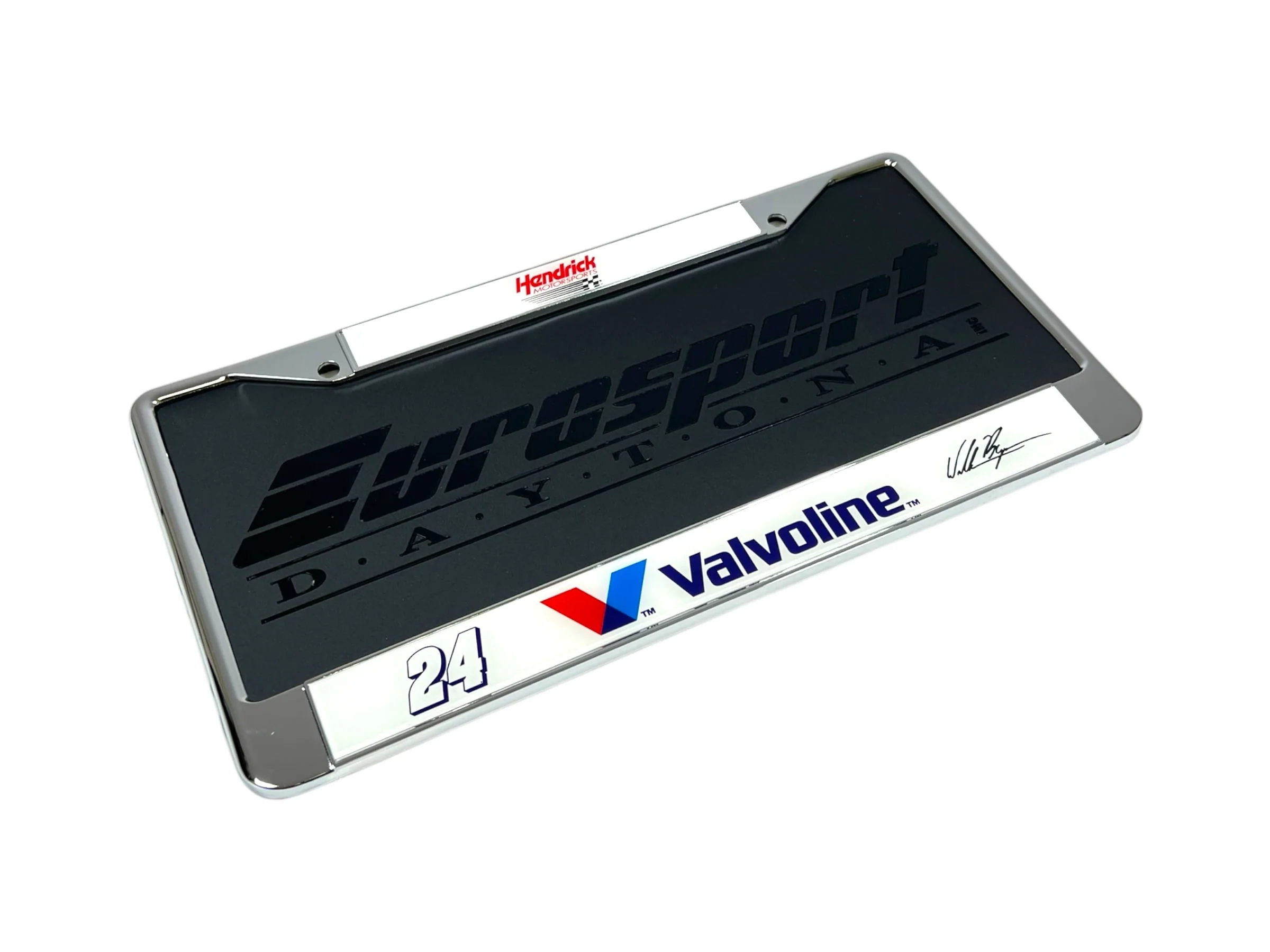William Byron #24 Valvoline Chrome License Plate Frame - Image 4