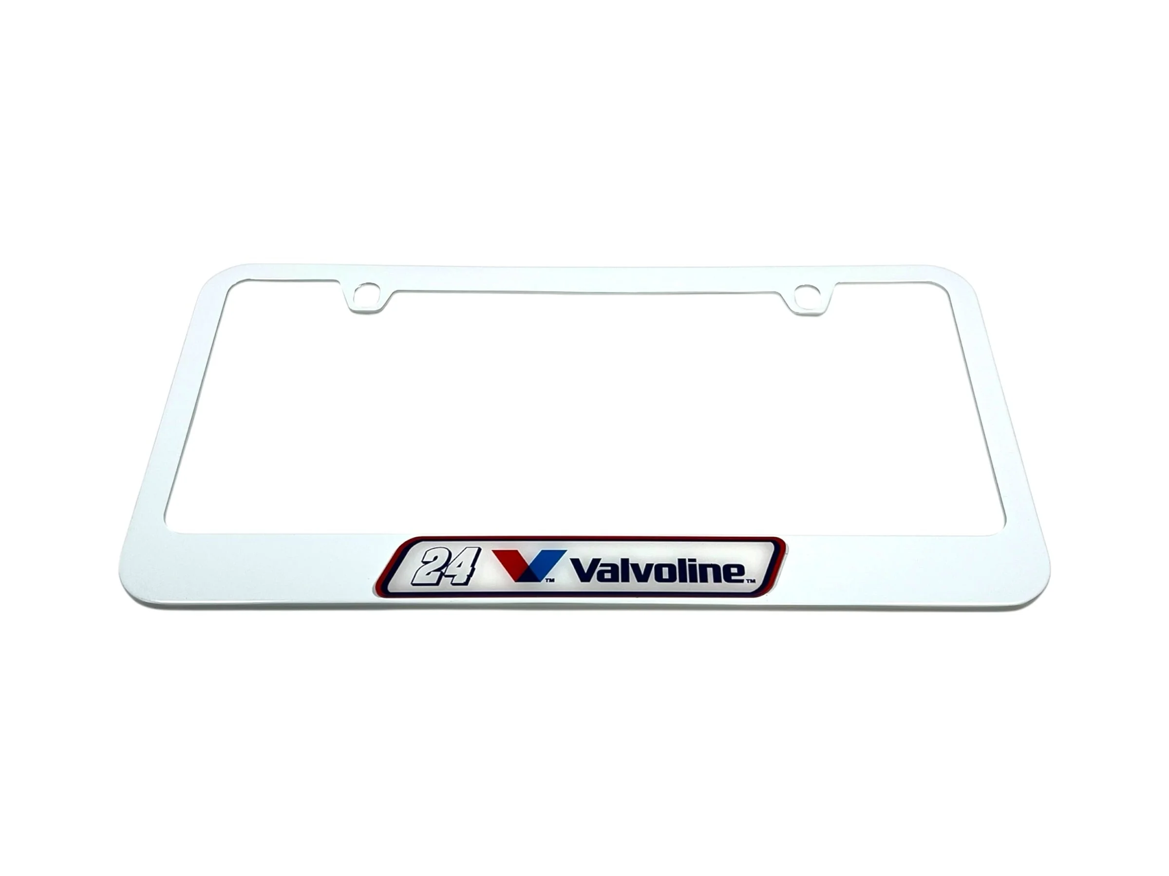 William Byron #24 Valvoline White License Plate Frame - Image 2