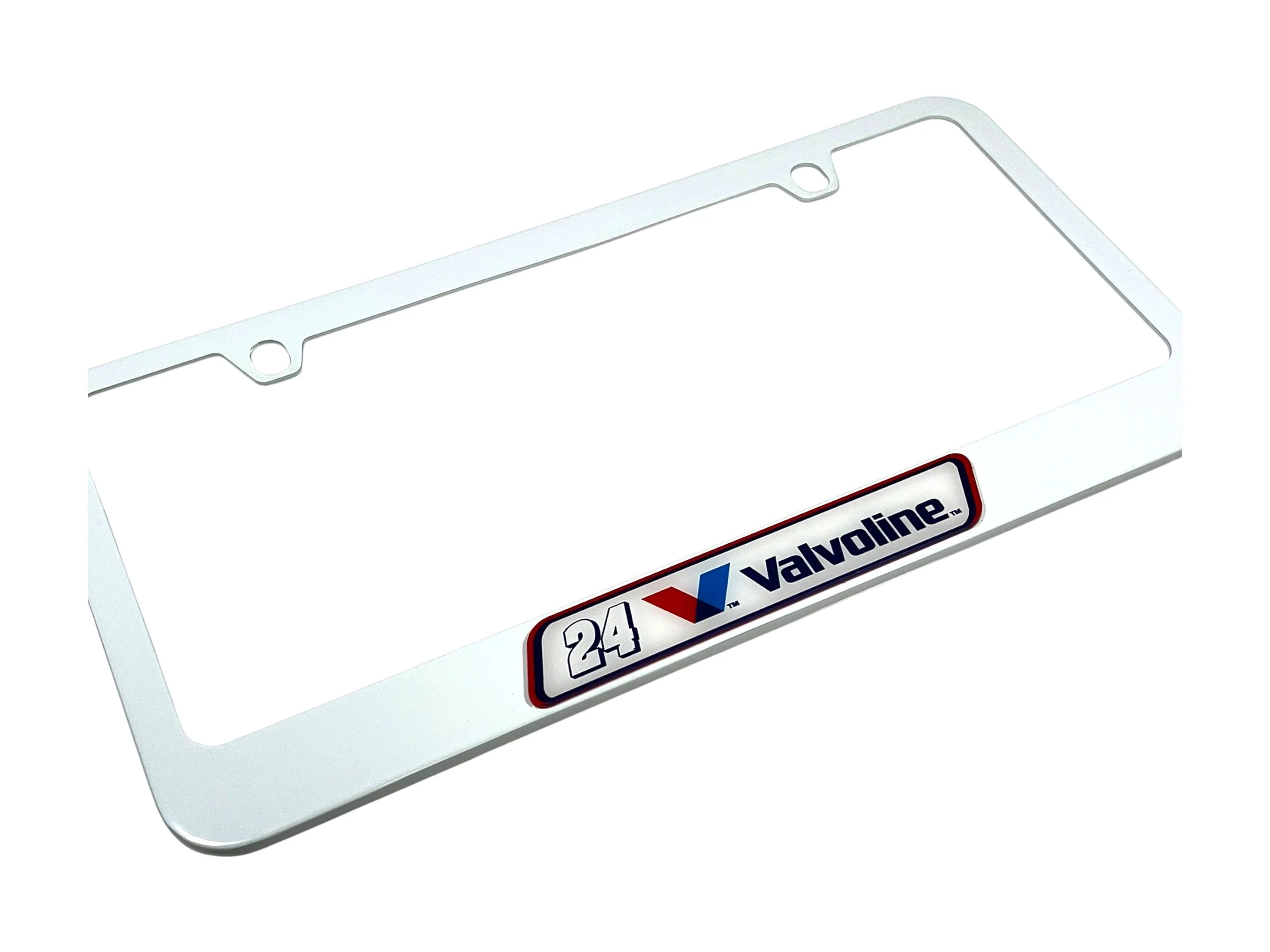 William Byron #24 Valvoline White License Plate Frame - Image 3
