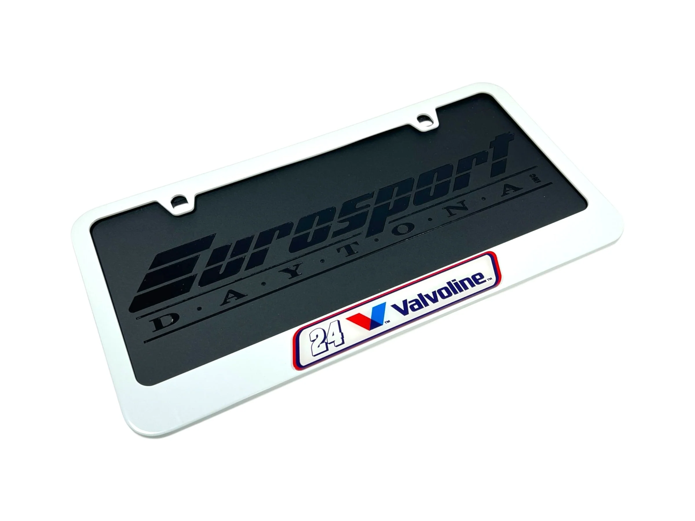 William Byron #24 Valvoline White License Plate Frame - Image 4